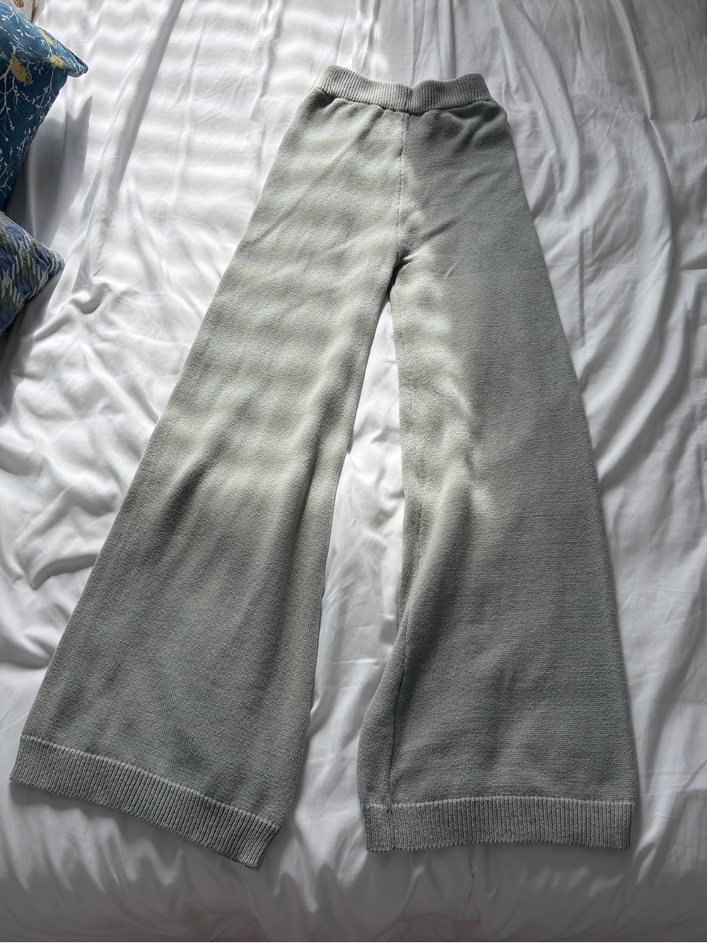 Sincerely Jules Wide-Leg Knit Pants in Sage